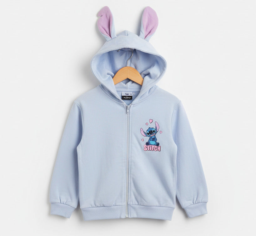Girls Character Hooded Sweatshirt Blue