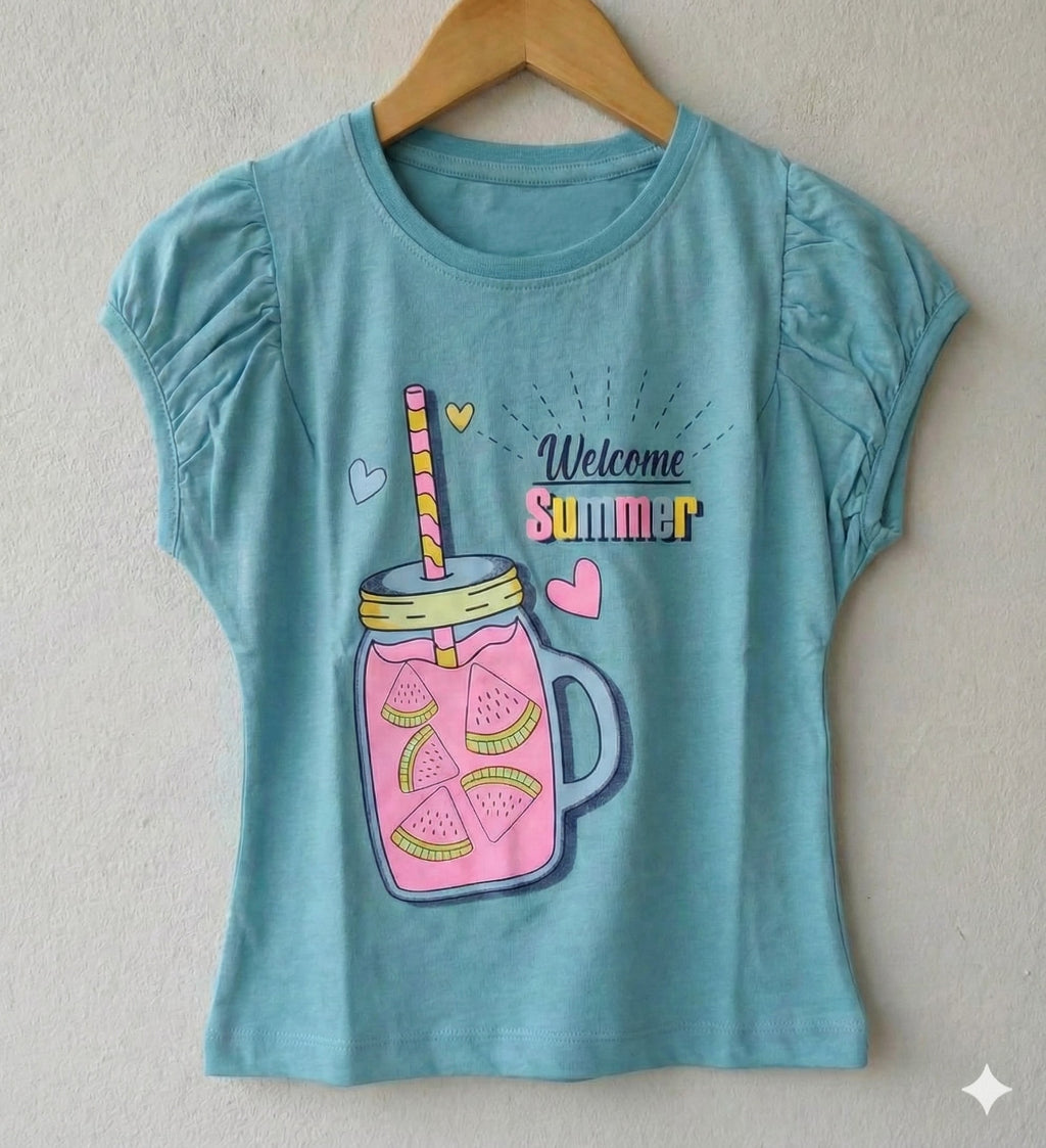 Girls Top watermelon Turquoise