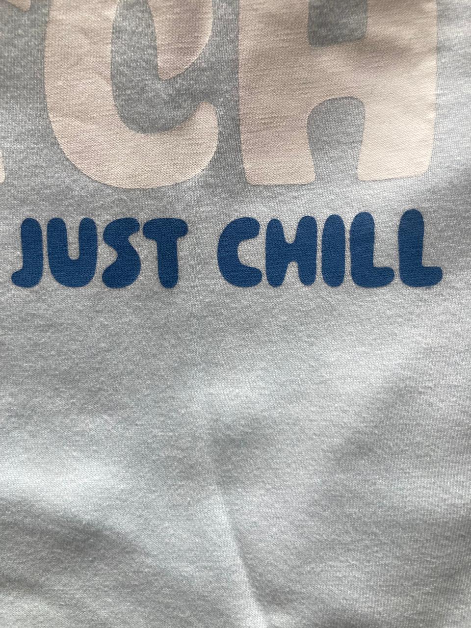 Girls Crop Top Just Chill Sky Blue