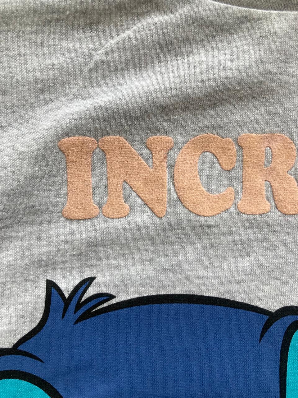 Girls Crop Top Incroyable Light Grey